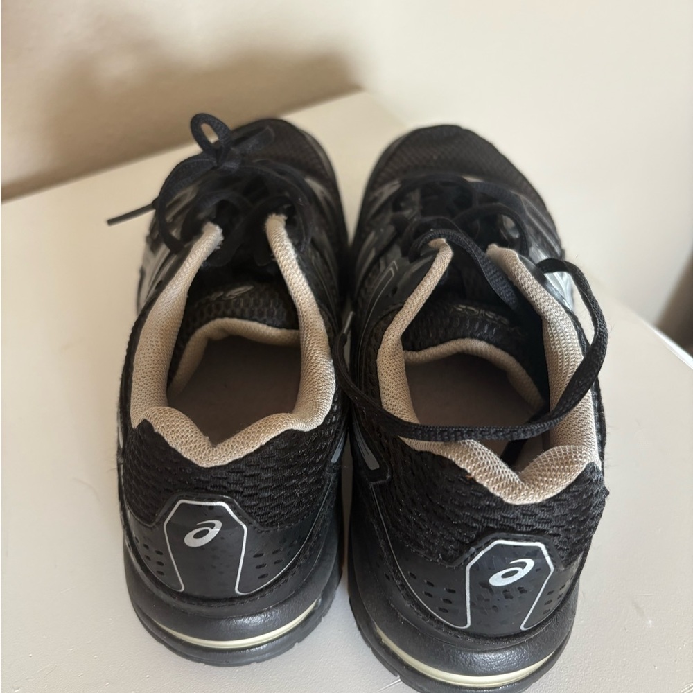 Asics Black and Gray Volleyball Shoes